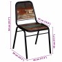 Sillas de comedor 6 unidades madera maciza reciclada