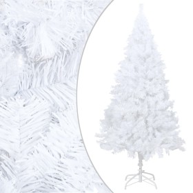 Árbol de Navidad artificial con ramas gruesas PVC blanco 210 cm