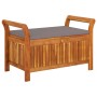 Garden storage bench with cushion solid acacia wood 91 cm by vidaXL, garden benches - Ref: Foro24-319716, Price: 138,67 €, Di...