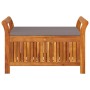 Garden storage bench with cushion solid acacia wood 91 cm by vidaXL, garden benches - Ref: Foro24-319716, Price: 138,67 €, Di...