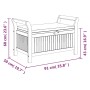 Garden storage bench with cushion solid acacia wood 91 cm by vidaXL, garden benches - Ref: Foro24-319716, Price: 138,67 €, Di...