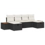 Conjunto de sofá de jardín 6 pcs Negro 55 x 62 x 69 cm