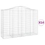 Gabionenkörbe 14 Stk. Bogenform Eisen 200x50x140/160 cm von vidaXL, Töpfe und Pflanzgefäße - Ref: Foro24-3145694, Preis: 1,00...