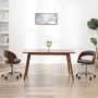 Drehbarer Esszimmerstuhl aus Bugholz und grauem Stoff von vidaXL, Essstühle - Ref: Foro24-287425, Preis: 127,66 €, Rabatt: %