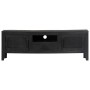 Massiver TV-Schrank aus schwarzem Mangoholz, 118 x 30 x 40 cm von vidaXL, TV-Möbel - Ref: Foro24-247985, Preis: 185,98 €, Rab...