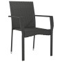 Garden chairs with cushions 2 units black synthetic rattan by vidaXL, Garden sets - Ref: Foro24-319877, Price: 102,69 €, Disc...