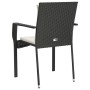 Garden chairs with cushions 2 units black synthetic rattan by vidaXL, Garden sets - Ref: Foro24-319877, Price: 102,69 €, Disc...