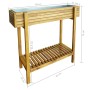 Arriate de madera maciza de acacia y zinc de vidaXL, Maceteros y jardineras - Ref: Foro24-43793, Precio: 117,29 €, Descuento: %