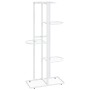 Soporte de flores de 5 estantes de metal blanco 43x22x98 cm