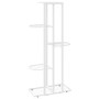 Soporte de flores de 5 estantes de metal blanco 43x22x98 cm