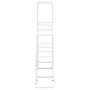 Soporte de flores de metal blanco 94,5x25x88 cm