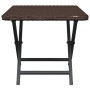 Mesa plegable ratán sintético marrón 45x35x32 cm de vidaXL, Mesas de jardín - Ref: Foro24-362250, Precio: 26,02 €, Descuento: %