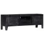 Massiver TV-Schrank aus schwarzem Mangoholz, 118 x 30 x 40 cm von vidaXL, TV-Möbel - Ref: Foro24-247985, Preis: 185,98 €, Rab...