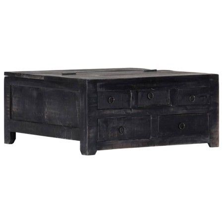 Massiver Couchtisch aus schwarzem Mangoholz, 65 x 65 x 30 cm von vidaXL, Couchtisch - Ref: Foro24-247986, Preis: 230,75 €, Ra...