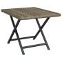 Mesa plegable ratán sintético gris 45x35x32 cm de vidaXL, Mesas de jardín - Ref: Foro24-362252, Precio: 26,02 €, Descuento: %