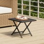 Black synthetic rattan folding table 45x35x32 cm by vidaXL, Garden tables - Ref: Foro24-362251, Price: 26,64 €, Discount: %