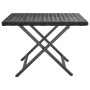 Black synthetic rattan folding table 45x35x32 cm by vidaXL, Garden tables - Ref: Foro24-362251, Price: 26,64 €, Discount: %