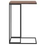 Mesa auxiliar de madera de ingeniería negro 40x30x59 cm