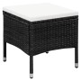 Gartenstühle und Hocker mit schwarzen synthetischen Rattankissen von vidaXL, Gartenstühle - Ref: Foro24-44091, Preis: 97,47 €...