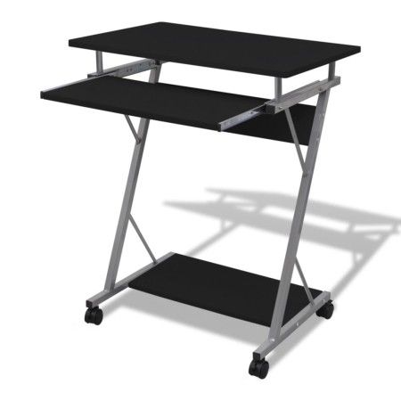 Kompakter Computertisch mit schwarzer Tastaturablage von vidaXL, Schreibtische - Ref: Foro24-20051, Preis: 59,96 €, Rabatt: %