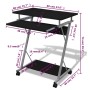 Compact Computer Desk with Black Keyboard Tray by vidaXL, Desks - Ref: Foro24-20051, Price: 59,96 €, Discount: %
