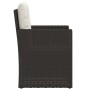 Sillón de jardín con cojín ratán sintético negro de vidaXL, Sillas de jardín - Ref: Foro24-362322, Precio: 78,47 €
