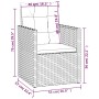 Gartensessel mit schwarzem synthetischem Rattankissen von vidaXL, Gartenstühle - Ref: Foro24-362322, Preis: 78,05 €, Rabatt: %