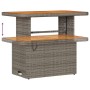 Conjunto de sofá de jardín 8 pcs Gris ratán sintético