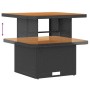 Conjunto de sofá de jardín 9 pcs Negro ratán sintético