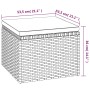 3-Sitzer-Gartensofa mit Markise und schwarzem synthetischem Rattanhocker von vidaXL, Outdoor-Sofas - Ref: Foro24-362334, Prei...