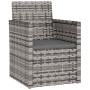 Gartensessel mit grauem synthetischem Rattankissen von vidaXL, Gartenstühle - Ref: Foro24-362321, Preis: 71,97 €, Rabatt: %