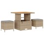 Conjunto de sofá de jardín 10 pcs Beige ratán sintético