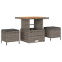 Conjunto de sofá de jardín 10 pcs Gris ratán sintético