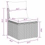 Conjunto de sofá de jardín 11 pcs Negro ratán sintético