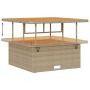 Conjunto de sofá de jardín 11 pcs Beige ratán sintético