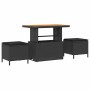 Conjunto de sofá de jardín 10 pcs Negro ratán sintético