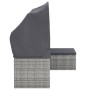 3-seater garden sofa with awning and gray synthetic rattan stool by vidaXL, Outdoor sofas - Ref: Foro24-362335, Price: 323,25...