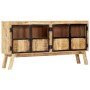 Solid raw mango wood sideboard brown black 160x30x80 cm by vidaXL, Sideboards - Ref: Foro24-247994, Price: 441,86 €, Discount: %