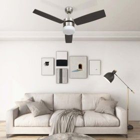Deckenventilator mit Licht und dunkelbrauner Steuerung 108 cm von vidaXL, Deckenventilatoren - Ref: Foro24-51491, Preis: 146,...