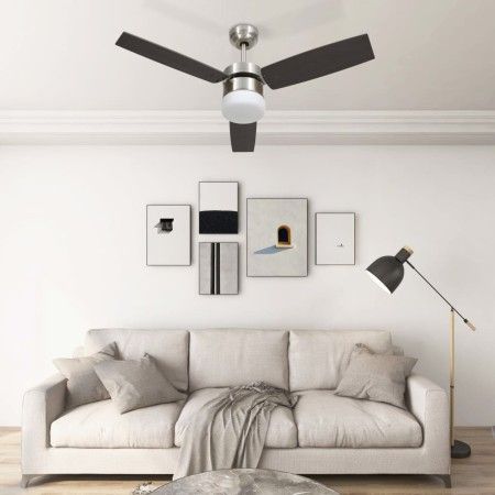 Ceiling fan with light with dark brown control 108 cm by vidaXL, Ceiling fans - Ref: Foro24-51491, Price: 146,65 €, Discount: %