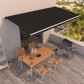 Toldo retráctil automático gris antracita 600x350 cm