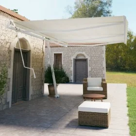 Cream automatic standing awning 600x350 cm by vidaXL, Awnings - Ref: Foro24-3069687, Price: 886,39 €, Discount: %