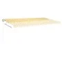 Toldo retráctil automático amarillo y blanco 600x350 cm de vidaXL, Toldos - Ref: Foro24-3069048, Precio: 807,11 €, Descuento: %