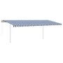 Automatische ausfahrbare Markise mit blauen und weißen Stangen, 6x3,5 m. von vidaXL, Markisen - Ref: Foro24-3070086, Preis: 9...