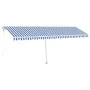 Automatic blue and white freestanding awning 600x350 cm by vidaXL, Awnings - Ref: Foro24-3069686, Price: 886,64 €, Discount: %