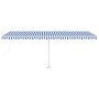 Automatische blau-weiße Fußmarkise 600x350 cm von vidaXL, Markisen - Ref: Foro24-3069686, Preis: 831,78 €, Rabatt: %
