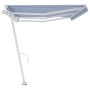 Toldo de pie automático azul y blanco 600x350 cm de vidaXL, Toldos - Ref: Foro24-3069686, Precio: 831,78 €, Descuento: %