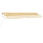 Gelb-weiße automatische Standmarkise 600x350 cm von vidaXL, Markisen - Ref: Foro24-3069688, Preis: 831,15 €, Rabatt: %
