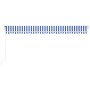 Toldo automático retráctil azul y blanco 600x350 cm de vidaXL, Toldos - Ref: Foro24-3069046, Precio: 728,38 €, Descuento: %