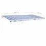 Blau-weiße automatisch einziehbare Markise 600 x 350 cm von vidaXL, Markisen - Ref: Foro24-3069046, Preis: 808,73 €, Rabatt: %
